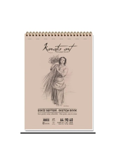 Karatis Art Keskin C. Eskiz Defteri A4 90 Gr. 40 Yp.