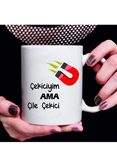 Beyaz Çekiciyim Ama Çile Çekici Baskılı Kupa