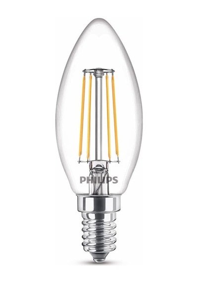 Philips Led Classic 40w B35 Led Mum Filament Ampul, 2700k Sarı Iş Çok Renkli