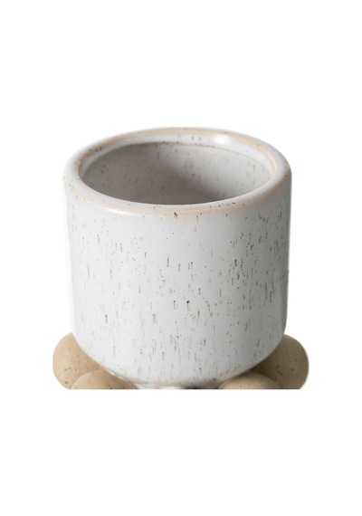 Mudo Home Daphne Dots Vazo 14x14x31 Cm Beyaz