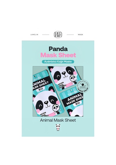 Lamelin Panda Desenli Eğlenceli, Aydınlatıcı Kağıt Maske Lamelin Animal Panda Mask