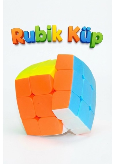 3x3 Hızlı Zeka Küpü - Oval Tasarım Stickerless Yapışkansız Rubik Küp - Eğitici Akıl Oyunu
