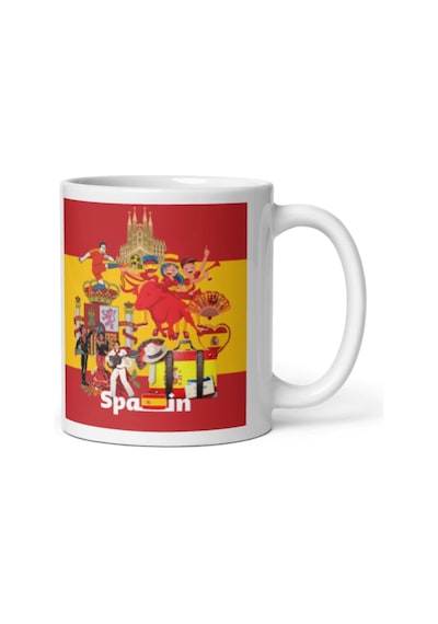 İspanya Kupa Bardak 2 Adet Seyahat Hatıra Spain Mug