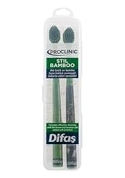 Proclinic Stil Bamboo 1+1 Diş Fırçası Açık Ahşap