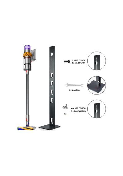 Dyson Uyumlu Dikey Süpürge Standı Beyaz Renk Dyson V15 - V12 - V11 - V10 - V8 Modellere Uyumlu Beyaz - 803224649