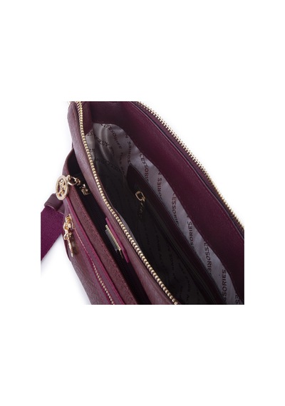 Nas Bag Kadın Spor Şık Günlük Postacı Çapraz Çanta En 25 Cm Boy 22 Cm Bordo Victoria