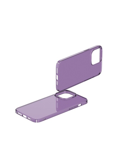 Apple iPhone Uyumlu 13 Pro Max Kılıf Pc Sert Şeffaf Kapak - Mor Bz8683140466282