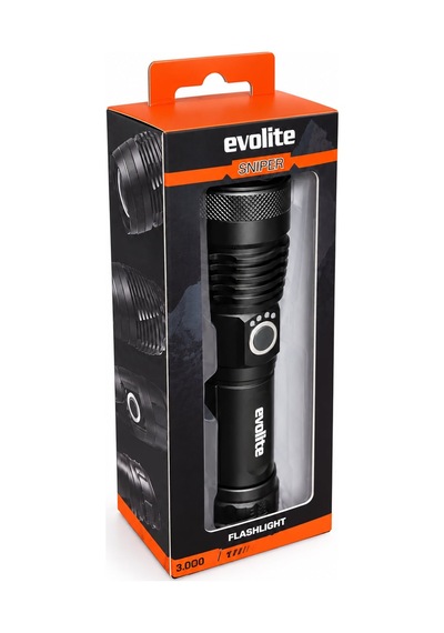 Evolite Sniper 1000 Lm Şarjlı El Feneri Siyah