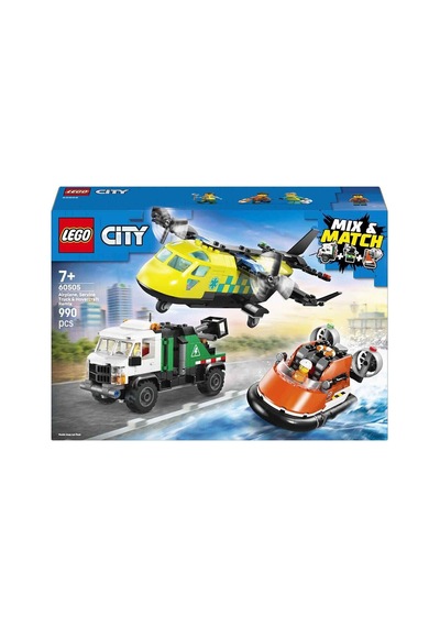 60505 Lego City Uçak, Servis Kamyonu Ve Hoverkraft 990 Parça +7 Yaş