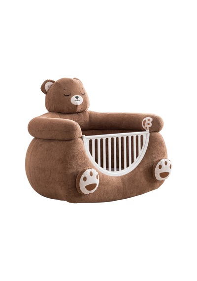 Beşik, Ayıcık Peluş Kumaşlı Hayvan Figürlü Beşik