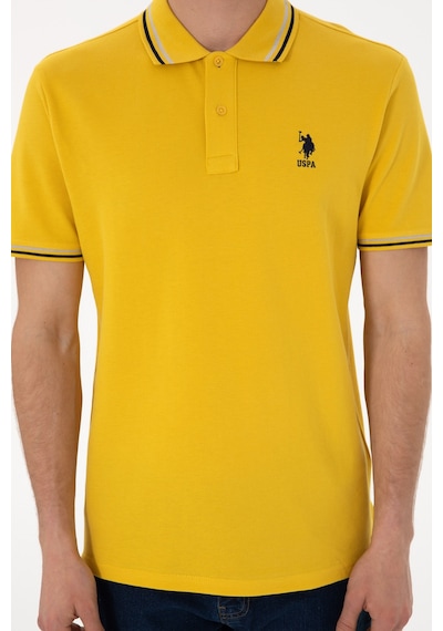 U.S. Polo Assn. Erkek Regular Fit Polo Yaka Sarı Basic Tişört 50306011-VR094