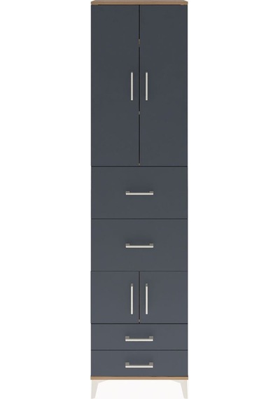 Arges Dolap 4 Raflı 4 Çekmeceli 4 Kapaklı 60x30x243 Çam-antrasit Çam Arges Dolap 4 Raflı 4 Çekmeceli 4 Kapaklı 60x30x243 Çam-antrasit Çam