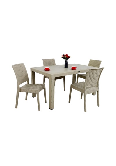 Depootoptan Mandella Elit Rattan 90 x 150 CM 4 Kişilik Elit Sandalye Masa Takımı C Depootoptan Mandella Elit Rattan 90 x 150 CM 4 Kişilik Elit Sandalye Masa Takımı C