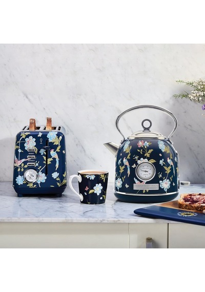 Laura Ashley El Yapımı Motif Elveden Navy Kablosuz Su Isıtıcı