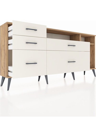 Arges Konsol 2 Raflı 5 Çekmeceli 176x30x83 Çam-çam/aytaşı Çam/aytaşı Arges Konsol 2 Raflı 5 Çekmeceli 176x30x83 Çam-çam/aytaşı Çam/aytaşı