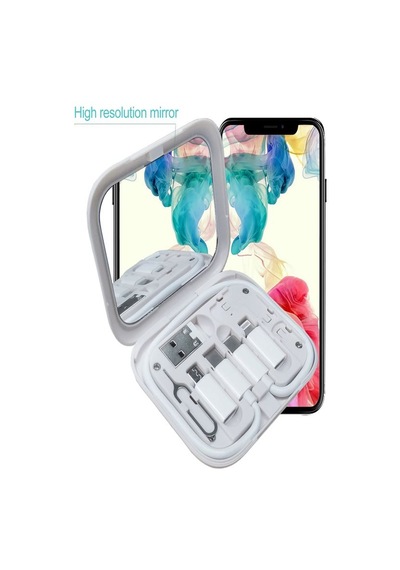 Aynalı, Standlı 8 İn 1 Çok İşlevli Type-c, Usb, Micro Lighting Po