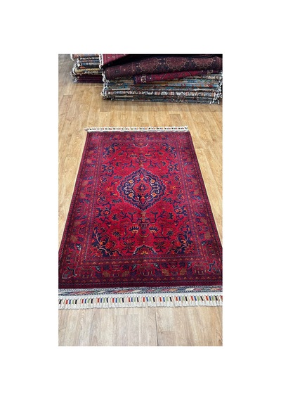 El Dokuma Afghan Halısı Bordo