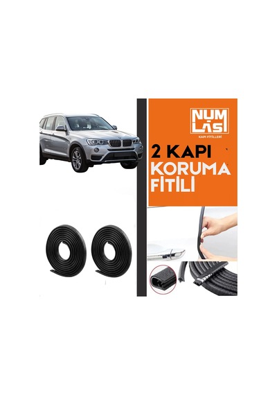 Bmw X3 F25 2010-2017 İki Kapı Koruma Fitili Siyah Renk Numlas-a Kalite-nm2763