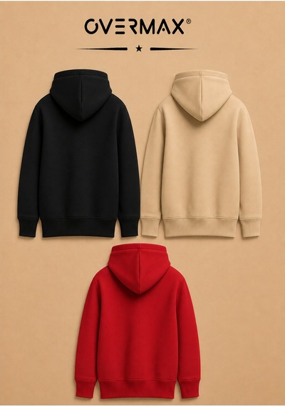 Overmax Çocuk 3'lü Sweatshirt Takımı 3-12 Yaş Siyah-bej-kırmızı - 917542430 Siyah-bej-kırmızı