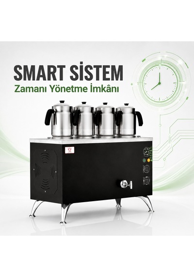 Anka Elektrikli Black Pro Compact Smart 4 Demlikli 40 Litre Çay Makinesi 220v