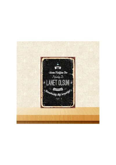 Lanet Olsun Cm Retro Ahşap Tablo Tkfx4800 20 X 30 Çok Renkli - 743299146 Çok Renkli