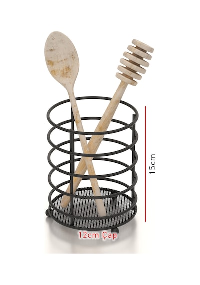 Teknotel Tezgah Üstü Yuvarlak Kaşıklık Mat Siyah Mg069 Siyah