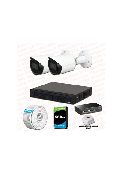 Provzen Dahua 2 Kameralı Ip 1080p Gece Görüşlü Güvenlik Kamerası