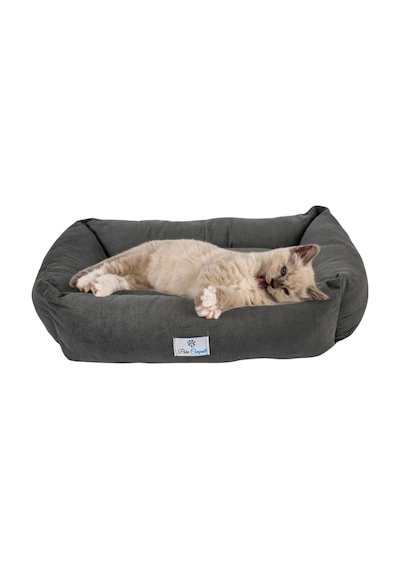 Purecanpati Kedi Yatağı, Küçük Irk Köpek Yatağı 55 Cm X 40 Cm Antrasit Renk