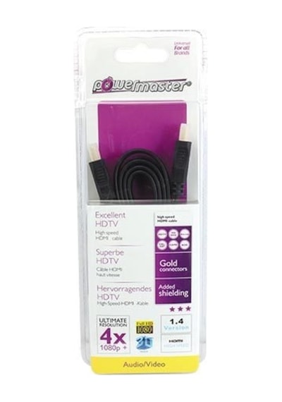 1.5 Metre Hdmi Kablo Yassı Flat 1.4V Siyah