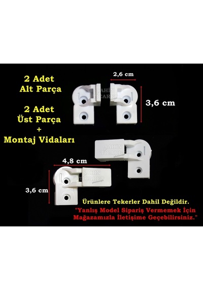 Duşakabin Plastik Kapı Parçası +  Yedek Parça Beyaz