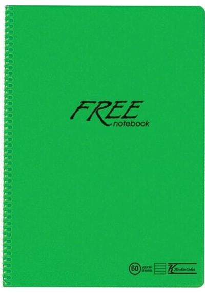K. Color Free A4 60 Yaprak Çizgili Plastik Kapak Spiralli  Defter 1 Adet