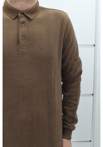 Santa Dmctekstil Erkek Desenli Spor Kesim Normal Kalıp Polo Yaka Selanik Kumaşlı Kışlık Kazak Kiremit Santa Dmctekstil Erkek Desenli Spor Kesim Normal Kalıp Polo Yaka Selanik Kumaşlı Kışlık Kazak Kiremit