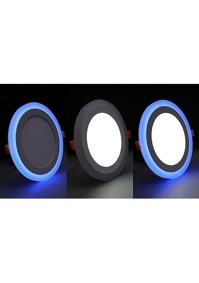 6W (3 -3W) Çift Renk Led Panel Spot Armatür Beyaz