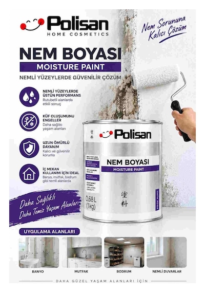 Nem Boyası Beyaz 1 Kg 0,68 Litre İç Ve Dış Cephe Rutubeti Giderir Sararma Yapmaz Kabarmaz Yüksek Beyaz Nem Boyası Beyaz 1 Kg 0,68 Litre İç Ve Dış Cephe Rutubeti Giderir Sararma Yapmaz Kabarmaz Yüksek Beyaz