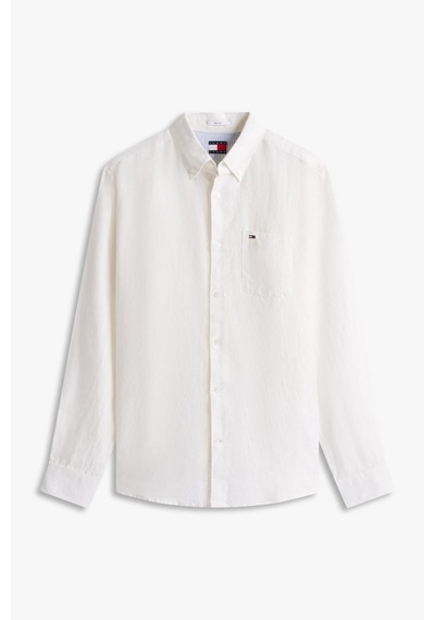 Tommy Hilfiger Tjm Erkek Regular Ekru Keten Gömlek-15173 Tommy Hilfiger Tjm Erkek Regular Ekru Keten Gömlek-15173
