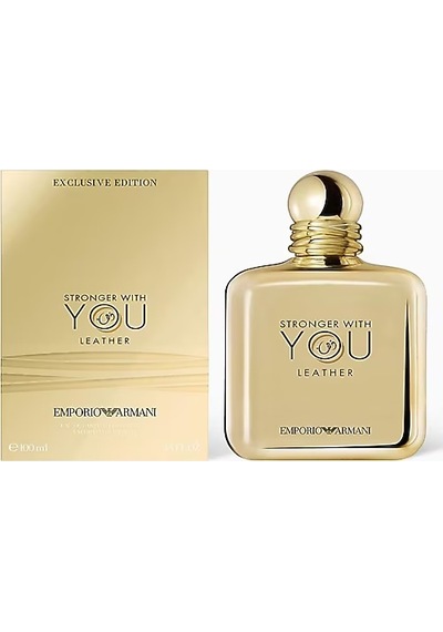 Emporio Armani Strongher With You Leather Edp 100 Ml Erkek Parfüm Fresh 52345712