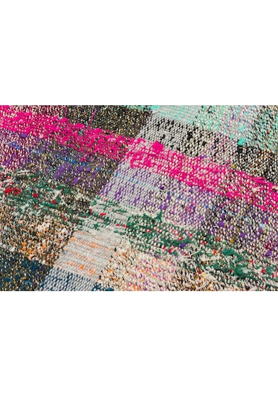 Karışık Rengi El Dokuma Çaput Pala Yün Kilim