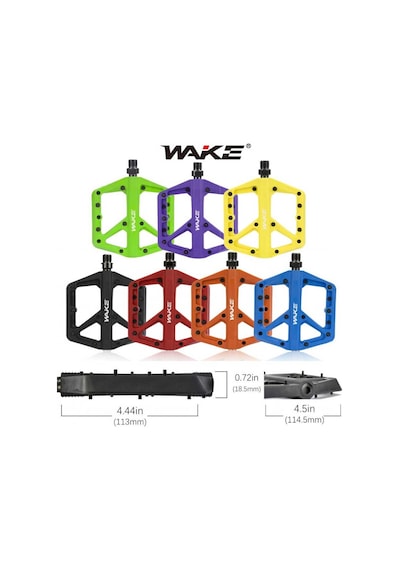 Wake Plastik Kırmızı Rulmanlı Vidalı Platform Pedal