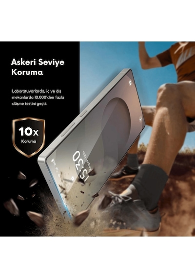 Safeus Tam Kaplayan Parmak İzi Bırakmayan Safir Ekran Koruyucu Cam , Samsung S24 Fe İle Uyumlu
