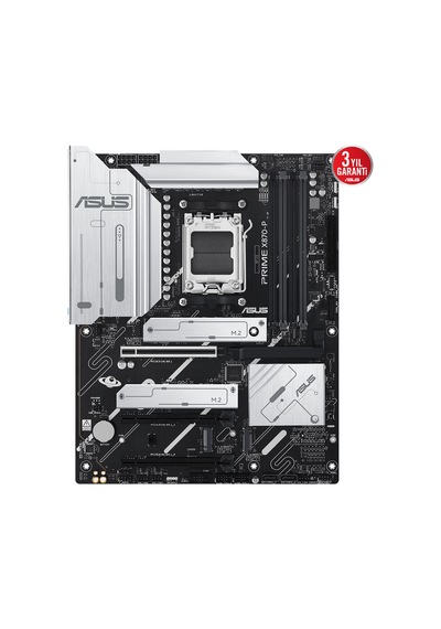 Asus Mb Prıme X870-p Amd X870 Am5 Ddr5 8000 Hdmı 2xusb4 4x M2 Usb3.2 Aura Rgb 2.5gbit Lan Atx 14+2+1 80a Güç Aşaması, Çift Usb4, Pcıe Slot Q-release