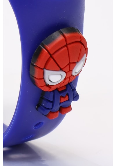 Spiderman Figürlü Dijital Led Takvimli Çocuk Kol Saati Dokunmatik Tuşlu Su Geçirmez Mavi-spider Siyah