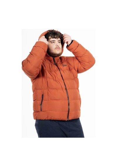 Maraton Sportswear Büyük Beden Erkek Kapşonlu Uzun Kol Basic Kiremit Mont 21391-kiremit Kiremit