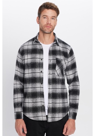 Tudors Erkek Slim Fit Dar Kesim Oduncu Tek Cepli Kareli Kışlık Gömlek-32102 Çok Renkli Tudors Erkek Slim Fit Dar Kesim Oduncu Tek Cepli Kareli Kışlık Gömlek-32102 Çok Renkli