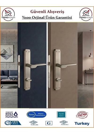 Grossavm Sedir Aynalı Wc Banyo Kapı Kolu - Nikel Saten - Wc Sağ