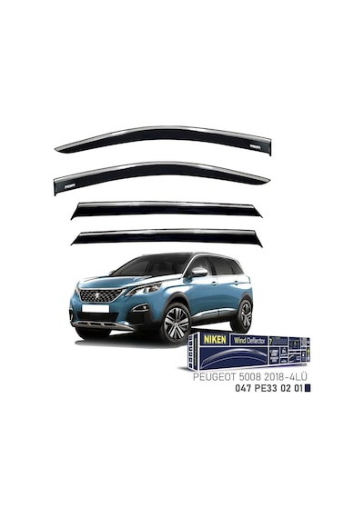 Niken Peugeot 5008 2018 Kromlu Cam Rüzgarlığı 4'lü - Ekolmaks