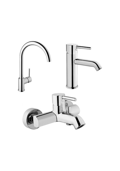 Artema Minimax S Lavabo Musluk + Eviye Mutfak + Banyo Batarya Seti Krom