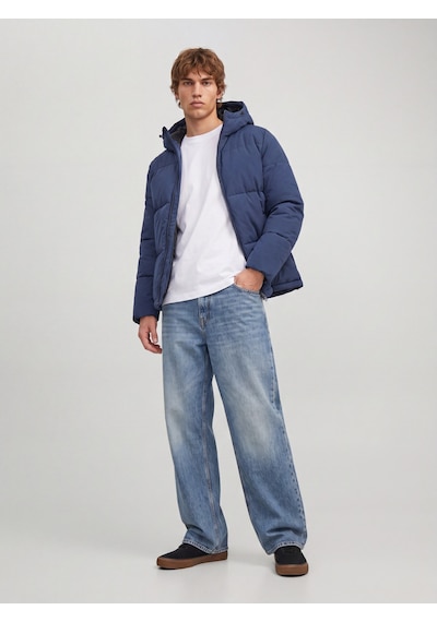 Jack & Jones Erkek Ayarlanabilir Bagcikli Kapüsonlu Puffer Ceket - Galaxy - 12303930 Sky Captain
