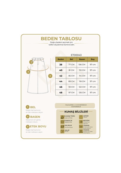 Vellichor Vintage Eskitme Nakışlı Uzun Kot Etek Çok Renkli
