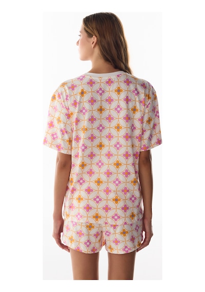 Penti Flora Çiçekli Kısa Kollu Şort Pijama Takımı Çok Renkli