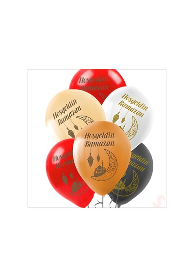 Hoşgeldin Ramazan Pastel Balon, 30cm X 8 Adet